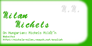 milan michels business card